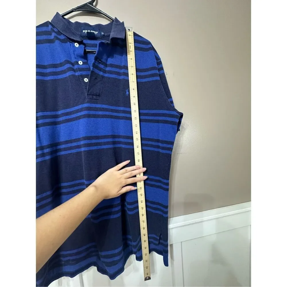 Vintage Polo Golf Ralph Lauren Stripe Classic Polo Golf Shirt Men's XL